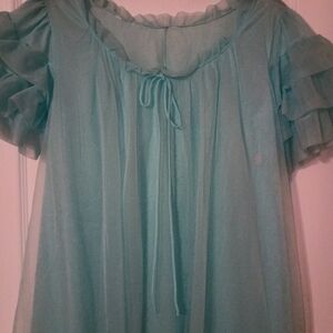 Vintage Aqua Nightgown 1960's